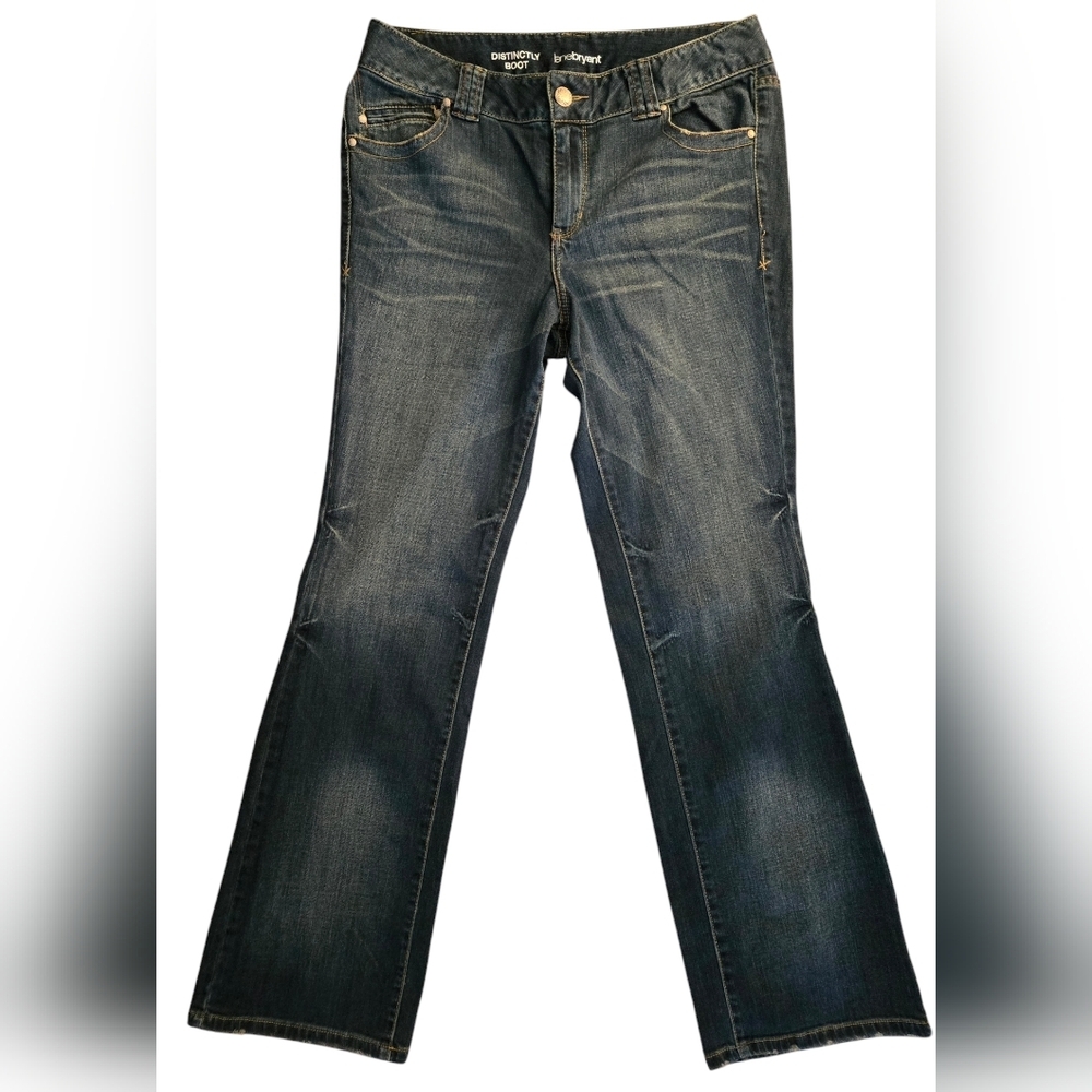 Lane Bryant Blue Boot Cut Jeans with Vintage Fading
